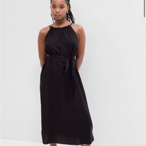 GAP Factory Relaxed Linen Halter Midi Dress